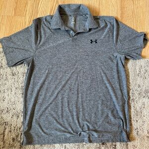 Under Armour Men's Heather Gray Polo Loose Fit